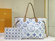 Fortok Louis Vuitton Neverfull MM Bag Blue and White M11263 31x28x14cm - 1