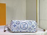 Fortok Louis Vuitton Neverfull MM Bag Blue and White M11263 31x28x14cm - 6