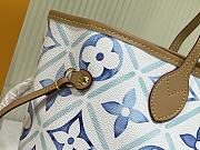 Fortok Louis Vuitton Neverfull MM Bag Blue and White M11263 31x28x14cm - 4