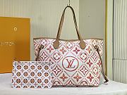 Fortok Louis Vuitton Neverfull MM Bag Coral M25317 31x28x14cm - 1