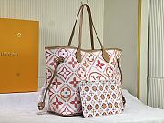 Fortok Louis Vuitton Neverfull MM Bag Coral M25317 31x28x14cm - 6