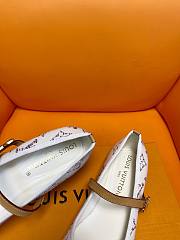 Fortok Louis Vuitton Romy Flat Ballerina Monogram White - 3