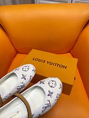 Fortok Louis Vuitton Romy Flat Ballerina Monogram White - 2