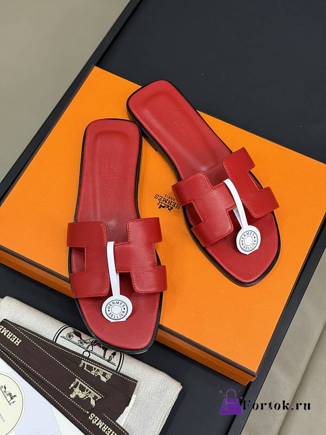 Fortok Hermes Sandals Red - 1