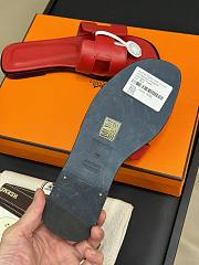 Fortok Hermes Sandals Red - 5