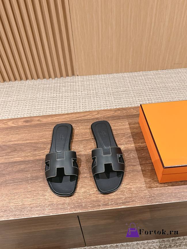 Fortok Hermes Sandals Black - 1