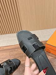Fortok Hermes Sandals Black - 6