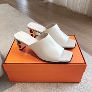 Fortok Hermes Iconique 60 Sandals in White - 1