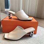 Fortok Hermes Iconique 60 Sandals in White - 6