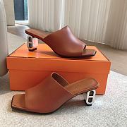 Fortok Hermes Iconique 60 Sandals in Brown - 5