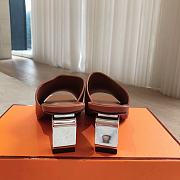 Fortok Hermes Iconique 60 Sandals in Brown - 3