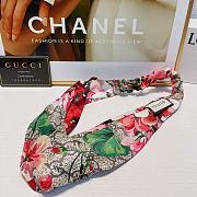 Fortok Gucci Silk Headband Red/Blue Flower - 6