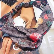 Fortok Gucci Silk Headband Brown - 6