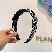 Fortok Fendi 2024 Diamond Logo Headband Black and Brown/White - 6