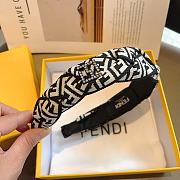 Fortok Fendi 2024 Diamond Logo Headband Black and Brown/White - 5