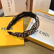Fortok Fendi 2024 Diamond Logo Headband Black and Brown/White - 4