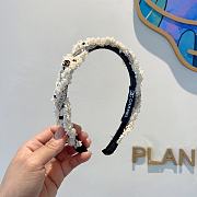 Fortok Chanel Pearl CC Logo Headband Black/White - 3