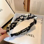 Fortok Chanel Pearl CC Logo Headband Black/White - 5