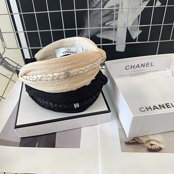 Fortok Chanel Braided Headband Black/Beige