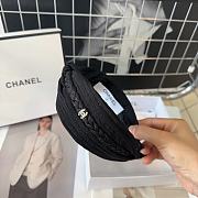 Fortok Chanel Braided Headband Black/Beige - 5