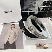 Fortok Chanel Logo Headband Black/Grey - 1