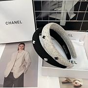 Fortok Chanel Logo Headband Black/White - 1