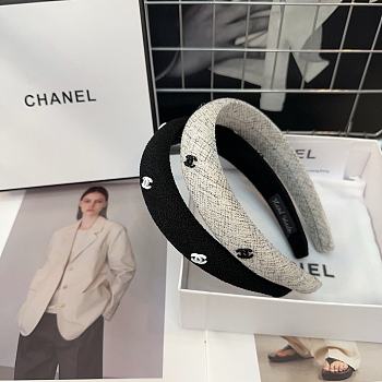 Fortok Chanel Logo Headband Black/White