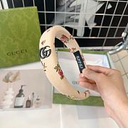 Fortok Gucci Small Flower Headband Beige/Brown - 5