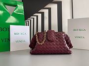 Fortok Bottega Veneta Burgundy Teen Lauren 1980 With Chain 31.5x16.5x11cm - 6