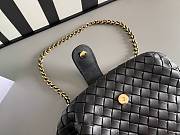 Fortok Bottega Veneta Black Teen Lauren 1980 With Chain 31.5x16.5x11cm - 4