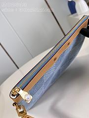 Fortok Louis Vuitton Pochette To-Go Clutch Sky Blue Denim M82313 30x21x1cm - 2