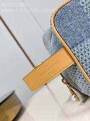Fortok Louis Vuitton Locker Dopp Kit Toiletry Bag Sky Blue Denim N40753 23x13x12cm - 3