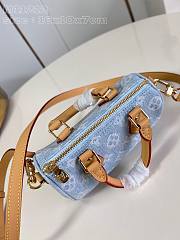 Fortok Louis Vuitton Nano Speedy Bag Sky Blue Denim M11212 16x10x7cm - 3