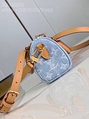 Fortok Louis Vuitton Nano Speedy Bag Sky Blue Denim M11212 16x10x7cm - 4