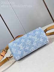 Fortok Louis Vuitton Nano Speedy Bag Sky Blue Denim M11212 16x10x7cm - 5