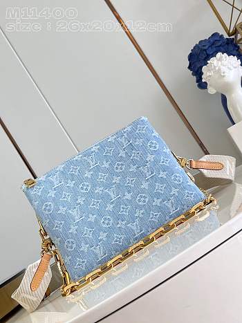 Fortok Louis Vuitton Coussin Bag Sky Blue Denim M11400 26x20x12cm