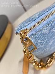Fortok Louis Vuitton Coussin Bag Sky Blue Denim M11400 26x20x12cm - 5