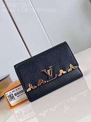 Fortok Louis Vuitton Capucines Wallet Black M82764 13.5x9.5x3cm - 1