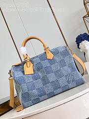 Fortok Louis Vuitton Speedy 40 Bandoulière Bag Sky Blue Denim N40701 40x26x23cm - 1