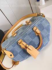 Fortok Louis Vuitton Speedy 40 Bandoulière Bag Sky Blue Denim N40701 40x26x23cm - 2