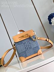 Fortok Louis Vuitton Nano Steamer Bag Sky Blue Denim N40751 15x18x7cm  - 1