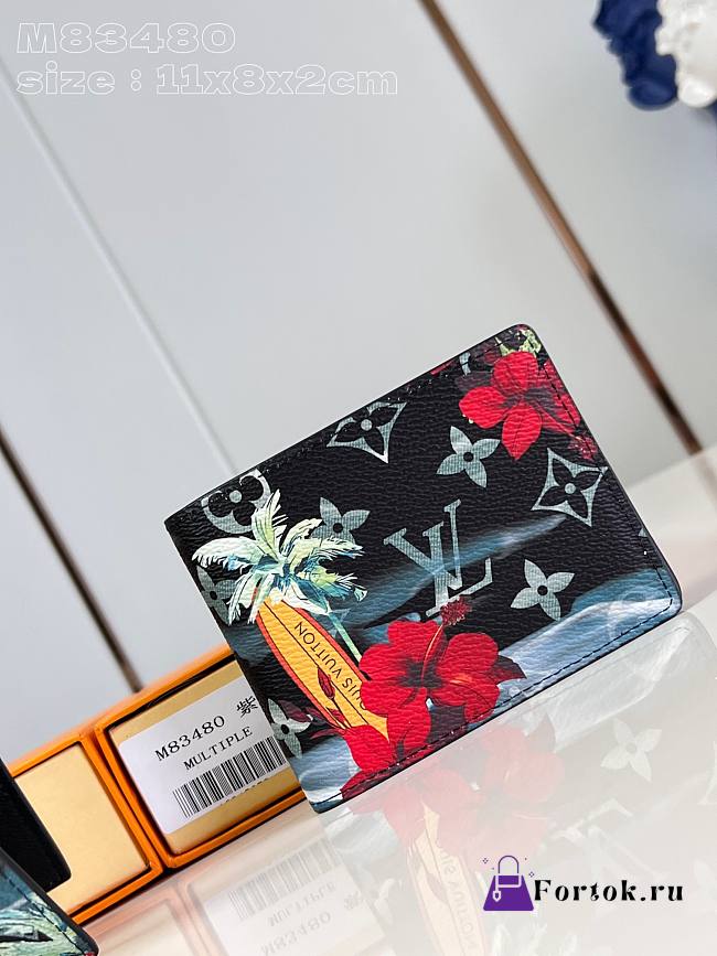 Fortok Louis Vuitton Slender Wallet Black M83468 11x8x2cm - 1