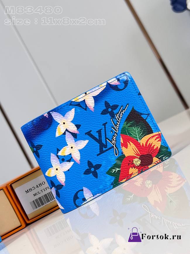 Fortok Louis Vuitton Slender Wallet Blue M83468 11x8x2cm - 1