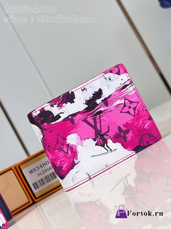 Fortok Louis Vuitton Slender Wallet Pink M83468 11x8x2cm - 1