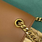 Fortok Saint Laurent Mini Manon In Raffia And Aged Vegetable-Tanned Leather 774269 23x6x12cm - 2