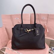 Fortok MiuMiu Black Nappa Leather Handbag 5BG291 31x40x13cm - 1