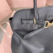 Fortok MiuMiu Black Nappa Leather Handbag 5BG291 31x40x13cm - 4