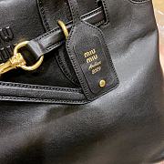 Fortok MiuMiu Black Nappa Leather Handbag 5BG291 31x40x13cm - 3