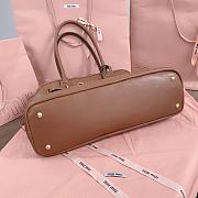 Fortok MiuMiu Brown Nappa Leather Handbag 5BG291 31x40x13cm - 6