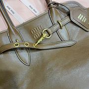 Fortok MiuMiu Brown Nappa Leather Handbag 5BG291 31x40x13cm - 4